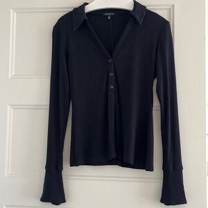 Black button down shirt